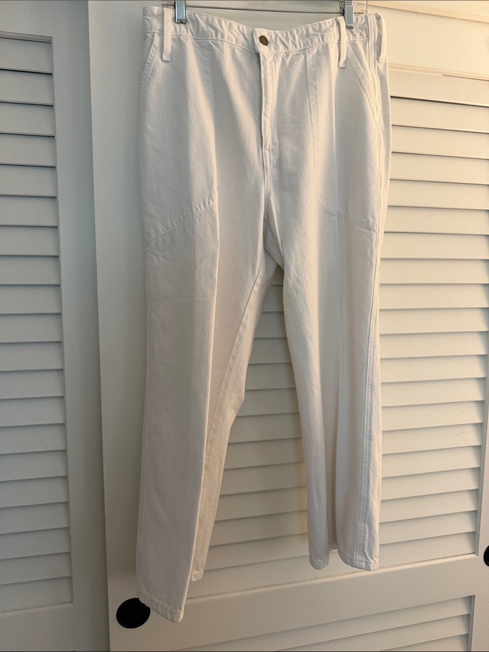 J. Crew Women's White Denim Boot-Cut Pants
